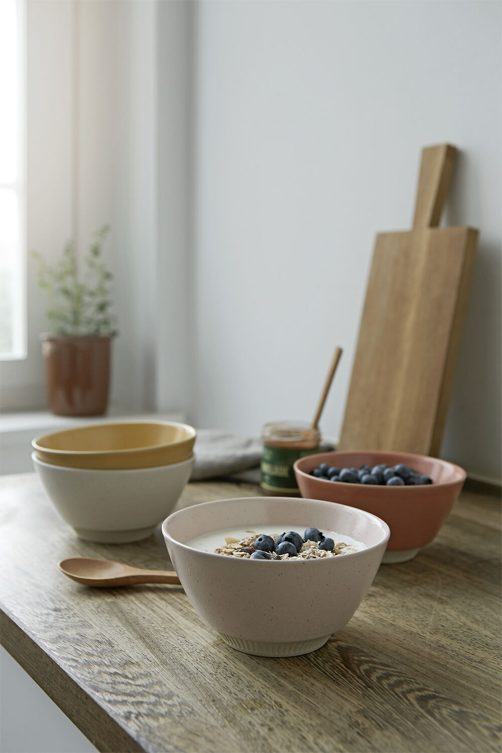 Knabstrup Colorit, sk&aring;l, koral, &Oslash;14 cm