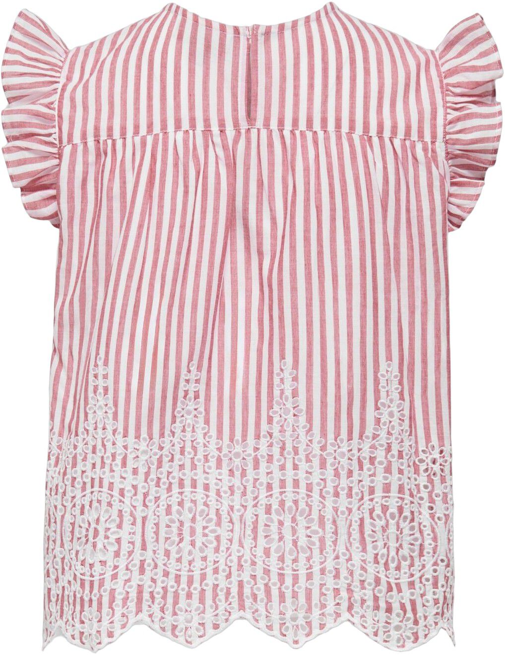 KOGBONDI LIFE S/L EMB FRILL TOP WVN