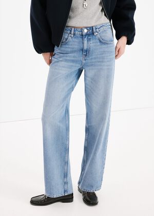 Straight low-waist jeans