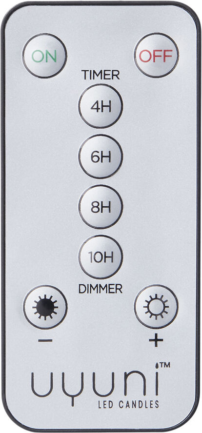 Remote Control - 4/6/8/10h timer, 3x dimmer - 4 x 8,6 cm