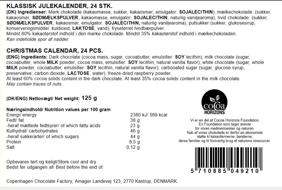 Julekalender, Klassisk