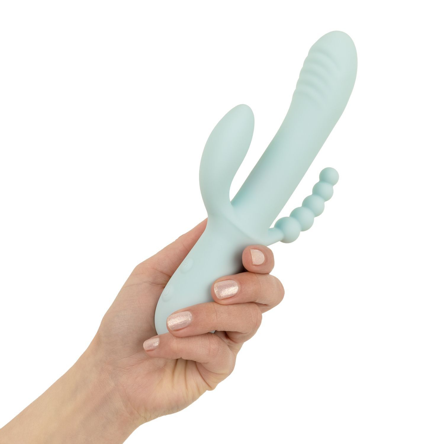 Good Vibes Only Soft Silicone Rotating Triple Rabbit Vibrato