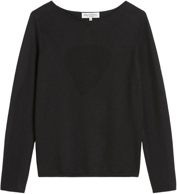 Pullover, longsleeve, boat neck