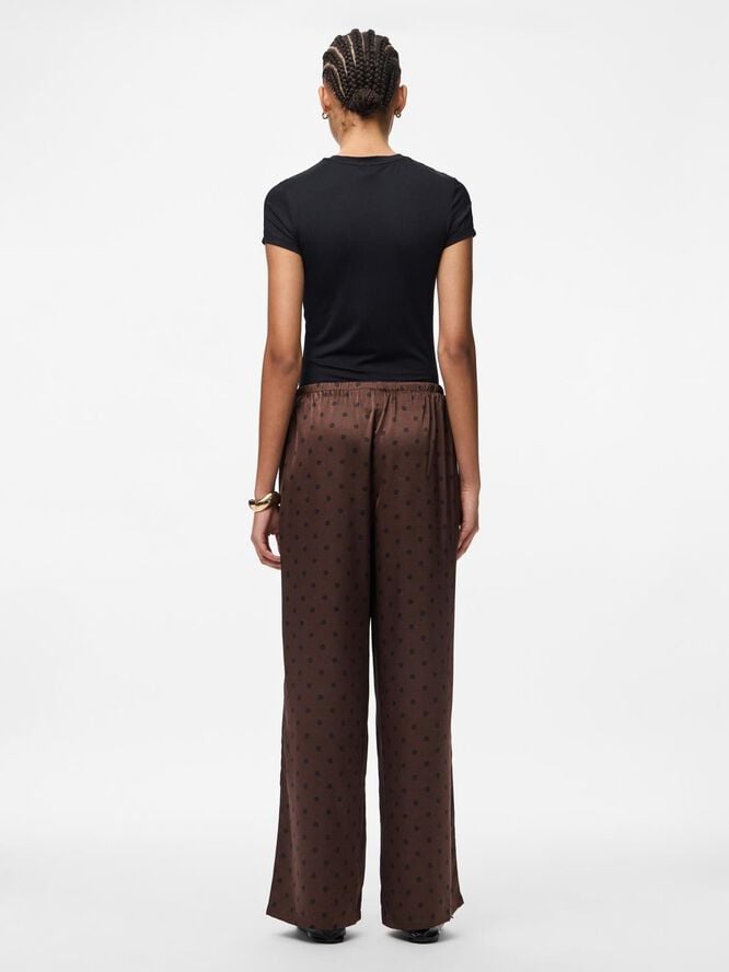 PCJYTTA MW STRAIGHT SATIN PANTS WVN