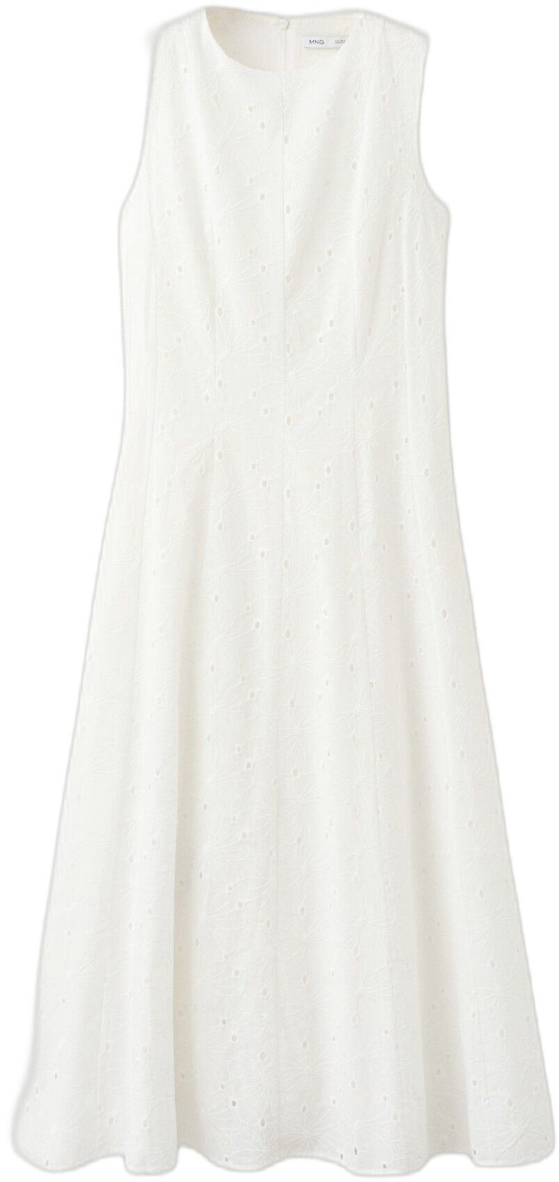 Embroidered lace flared dress