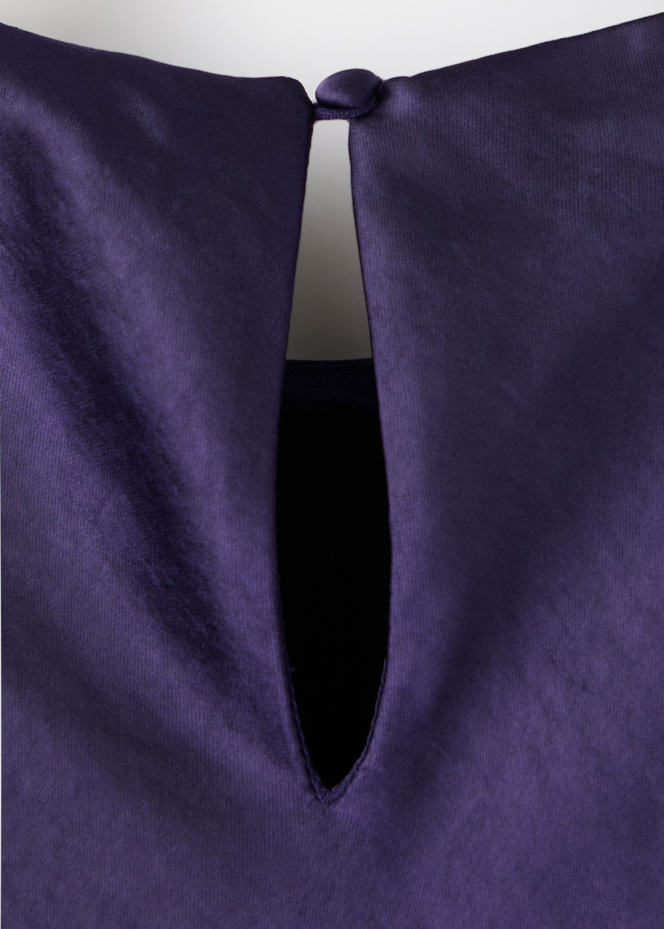 Satin dress with shoulder pads