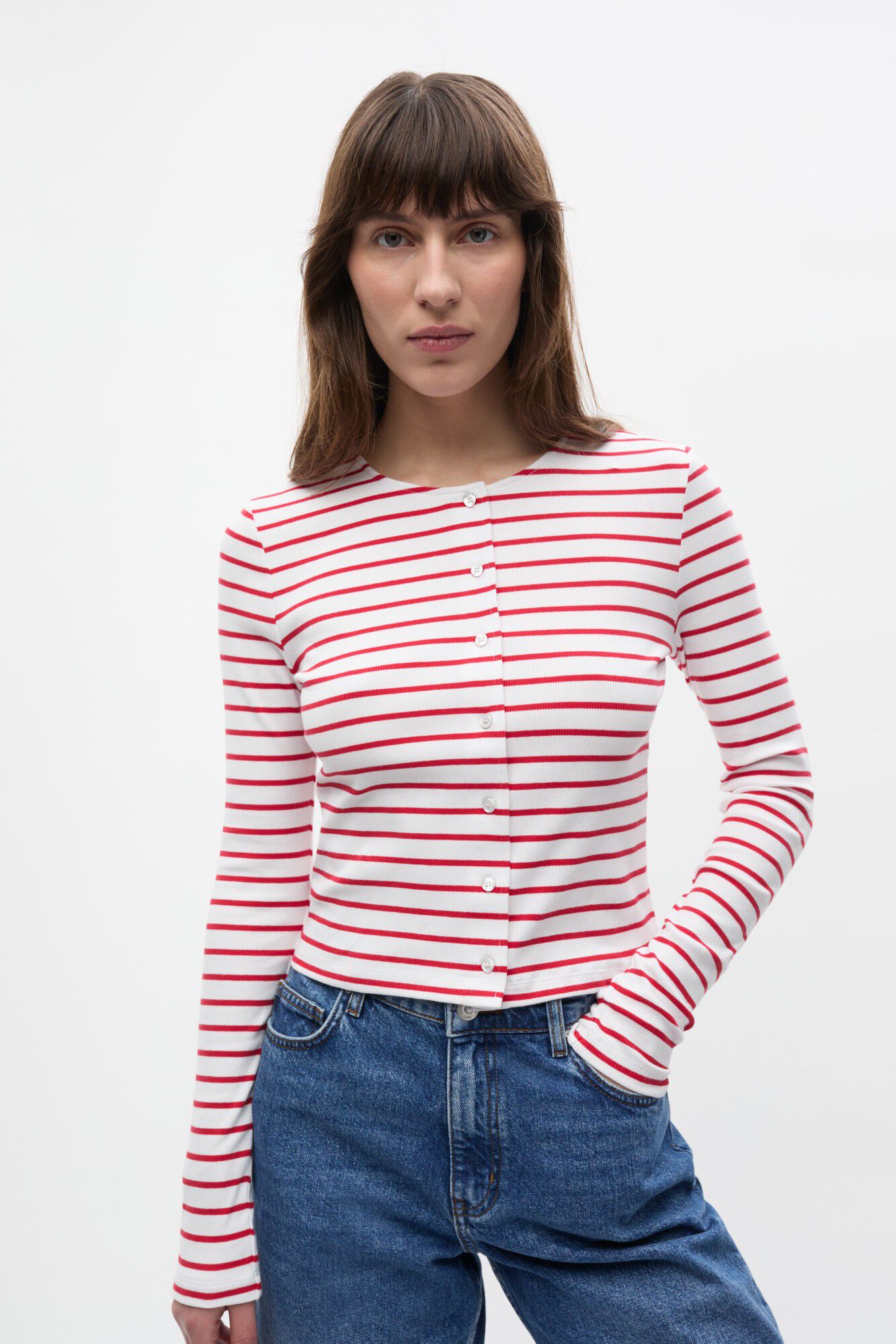 ENALLY LS O-N CARDIGAN ST 7262