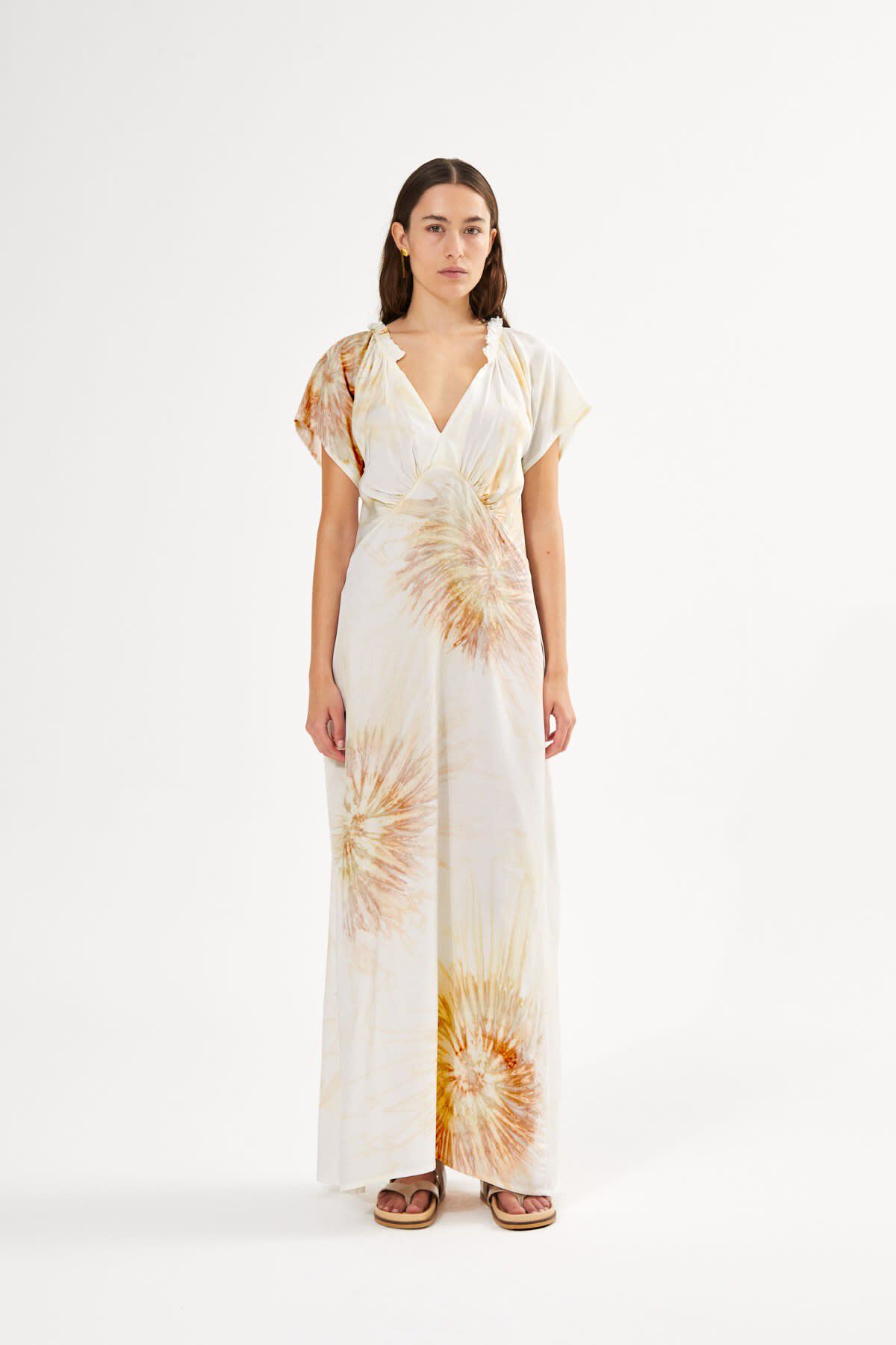 Cartwheel frill neck dress - Rosie