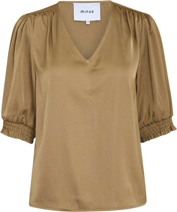 Selva V-Neck Puff Half Sleeve Blouse