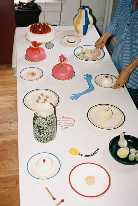 Sobremesa Plate-24,5 Set of 2-Blue