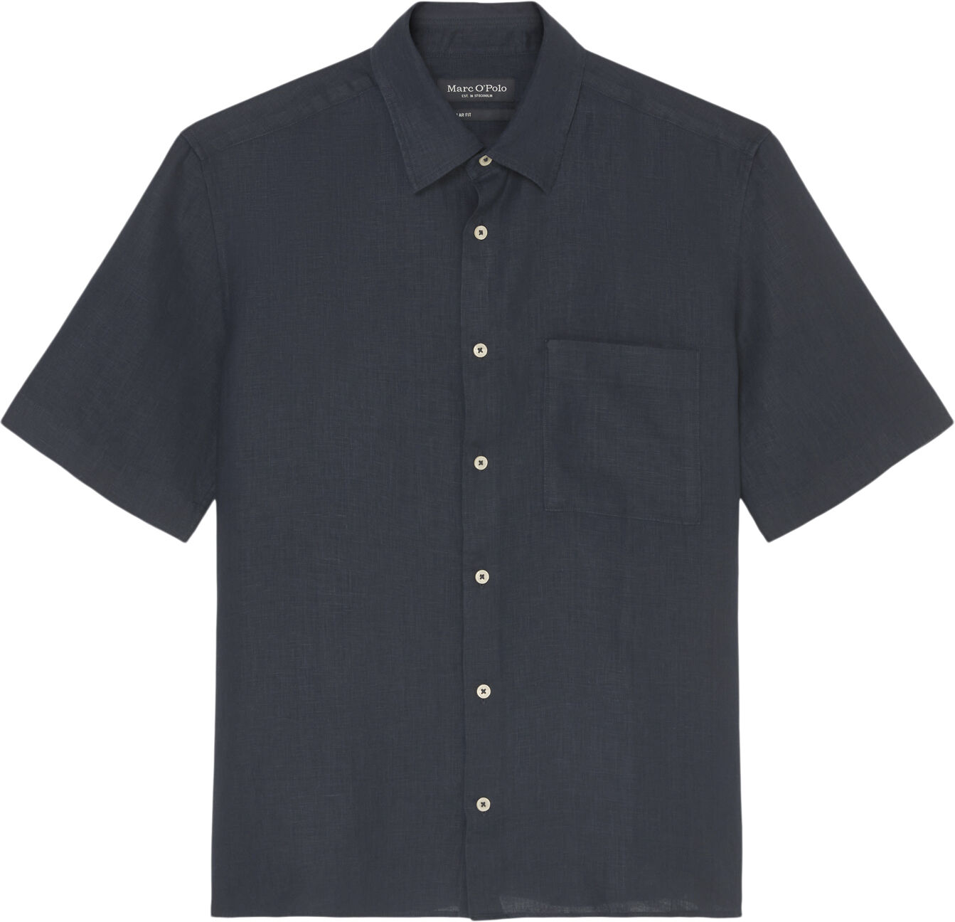 Kent collar, short sleeves, one rec