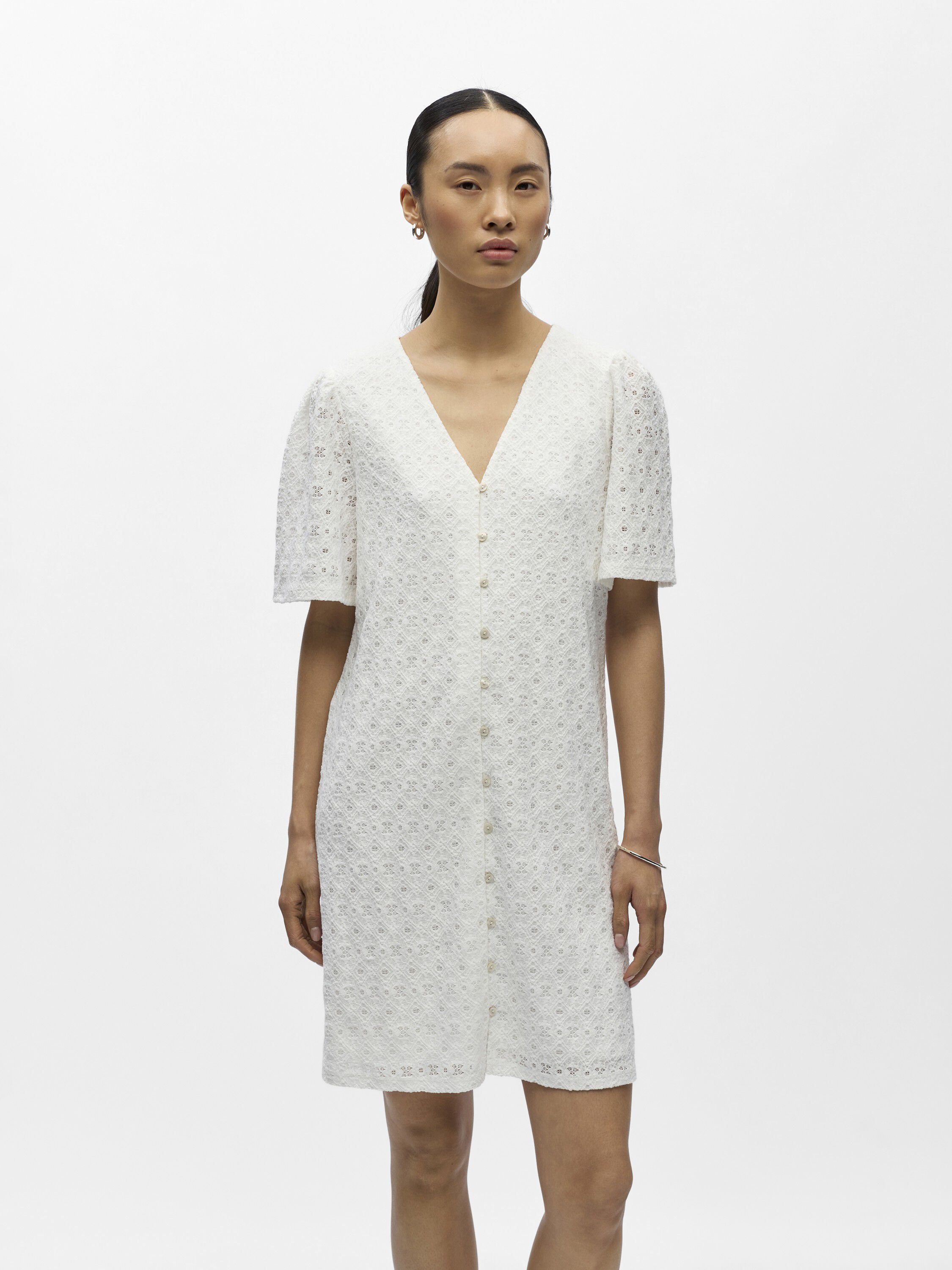 OBJLAILA 2/4 RE V-NECK DRESS NOOS