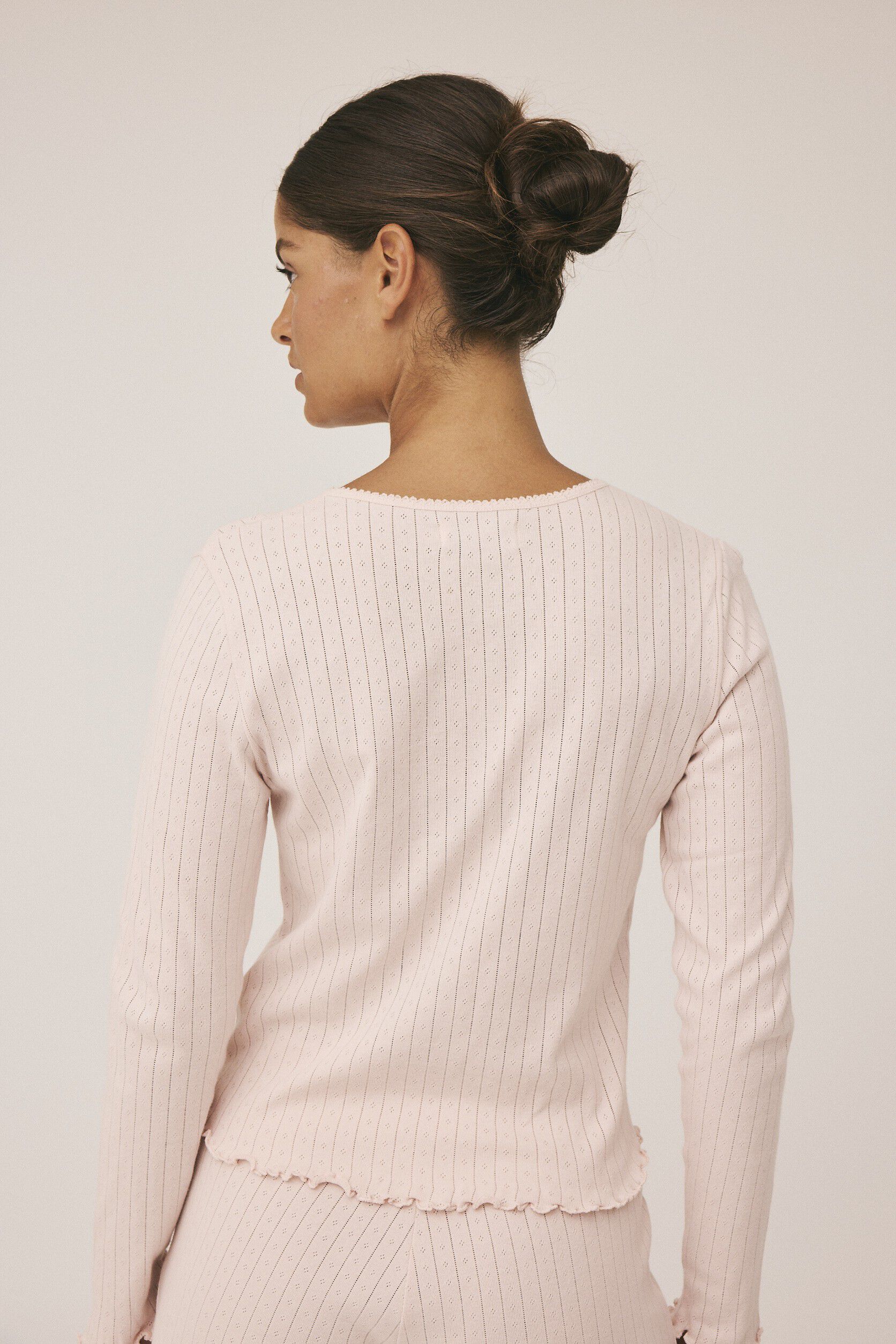 Eloise 10 Cardigan Pointelle - 100% &Oslash;kologisk Bomuld GOTS