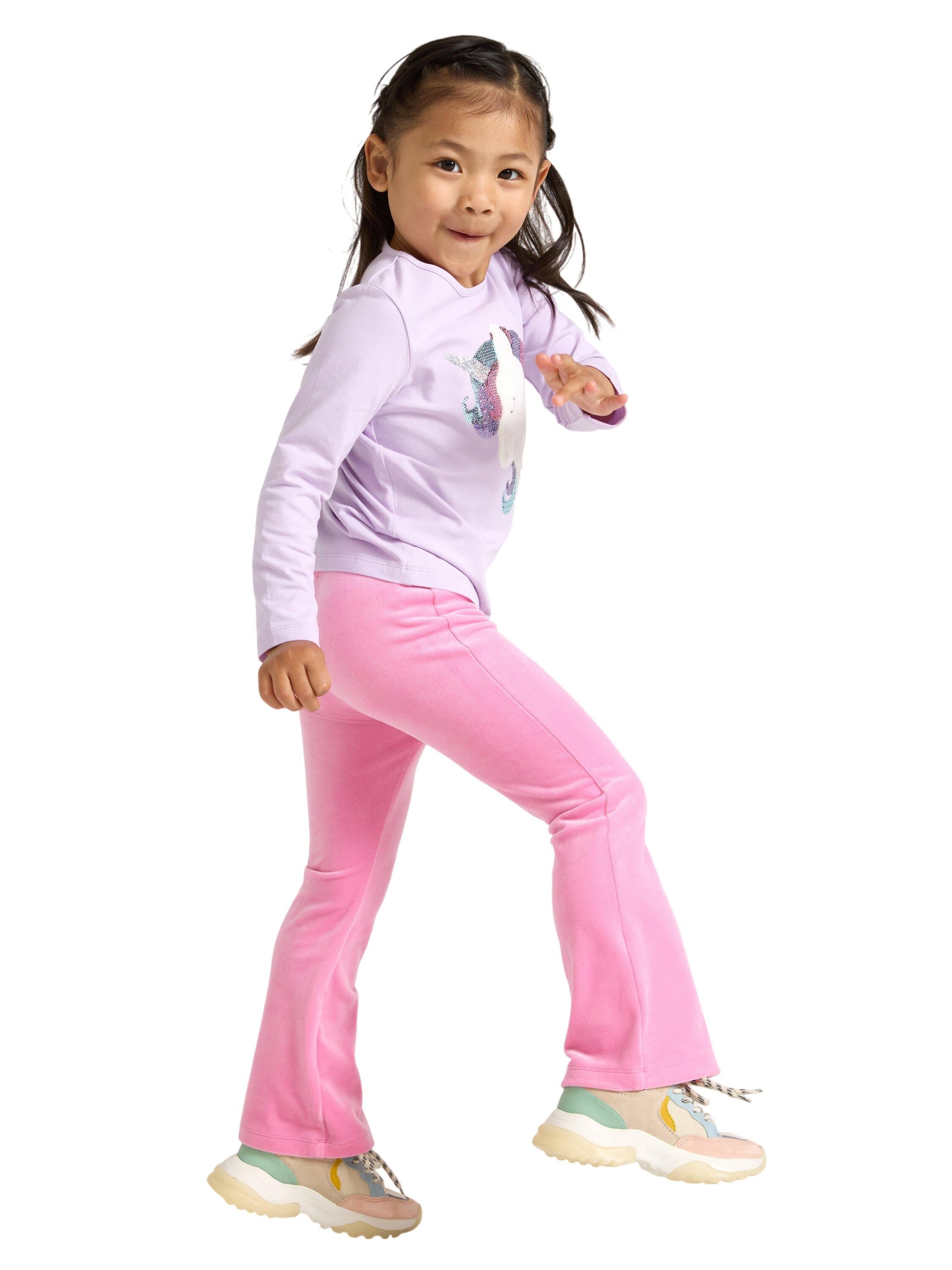 Soft velour leggings with an adjust