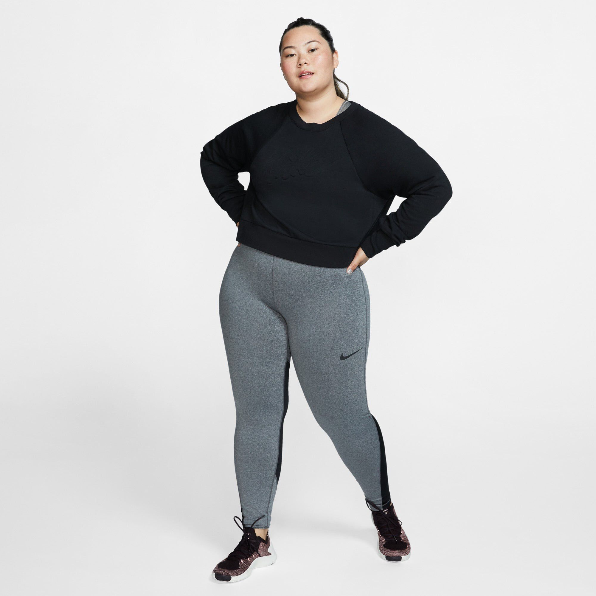 Dri-FIT Long-Sleeve tr&aelig;ningstr&oslash;je (Plus Size)