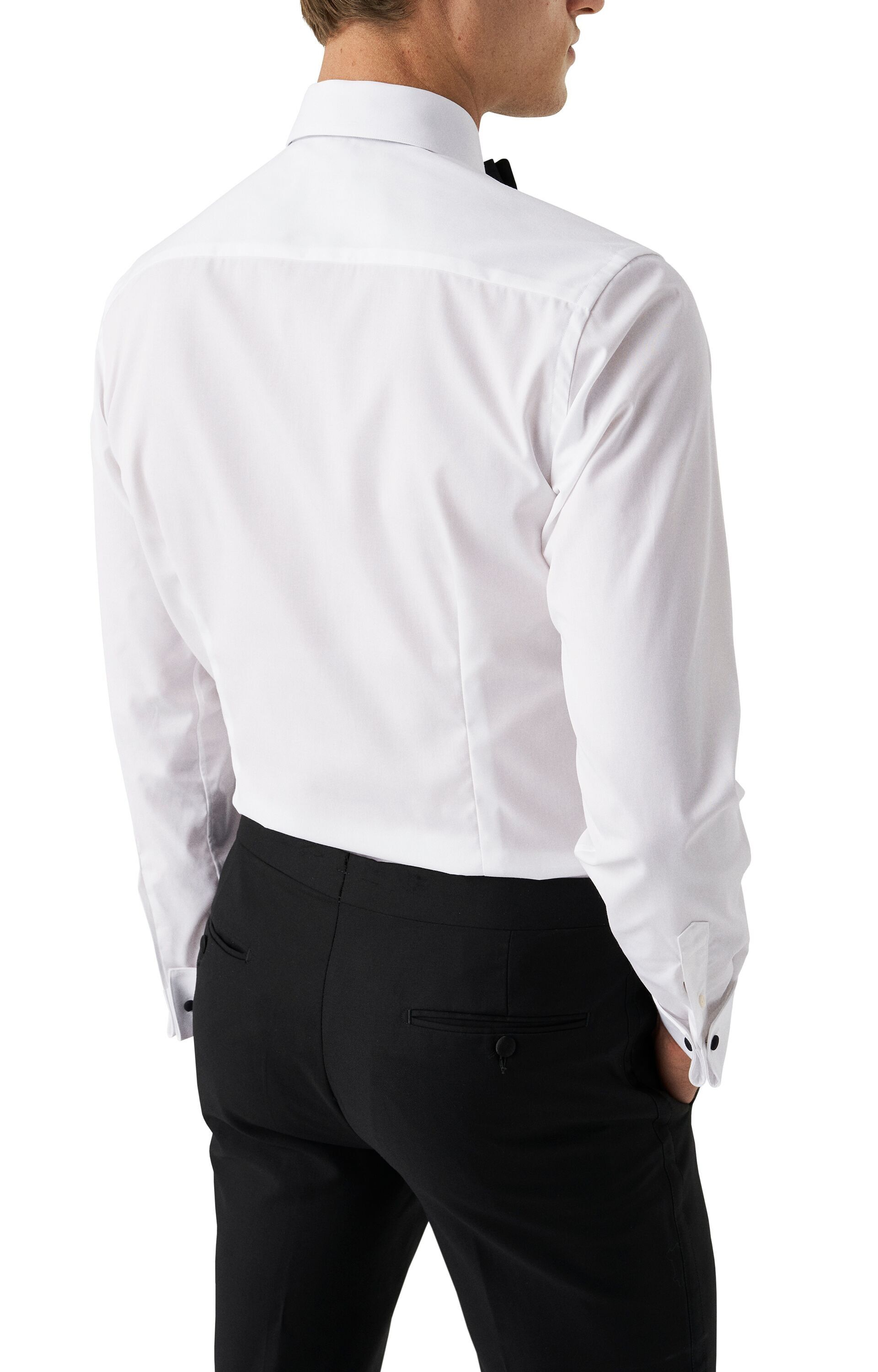 Pliss&eacute; black tie shirt - Slim Fit