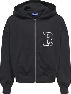 OSJTURNER BOXY APPLEQUE ZIP HOODIE