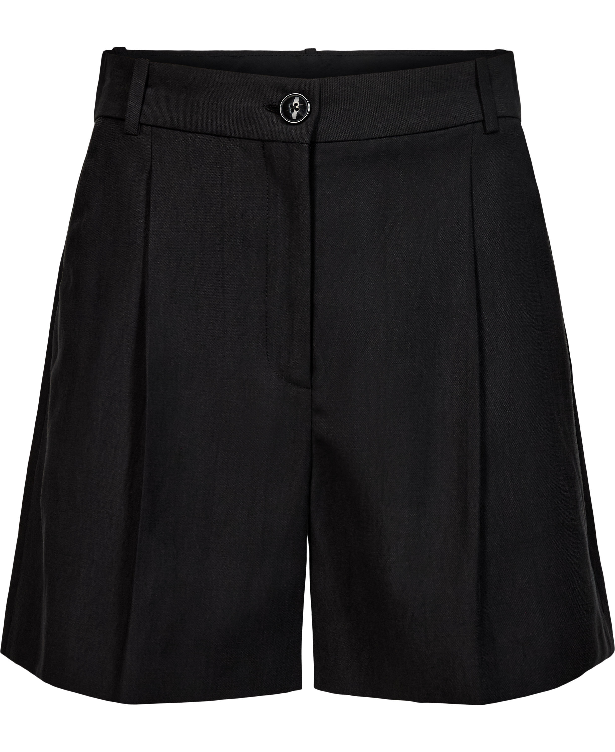 Straight-fit high-waist bermuda sho