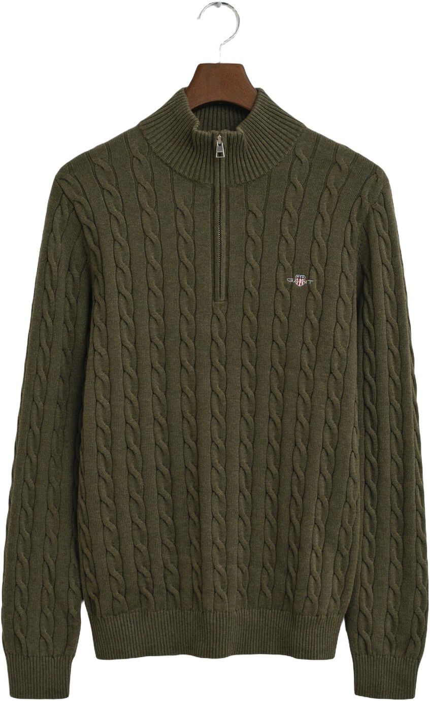 COTTON CABLE HALF ZIP