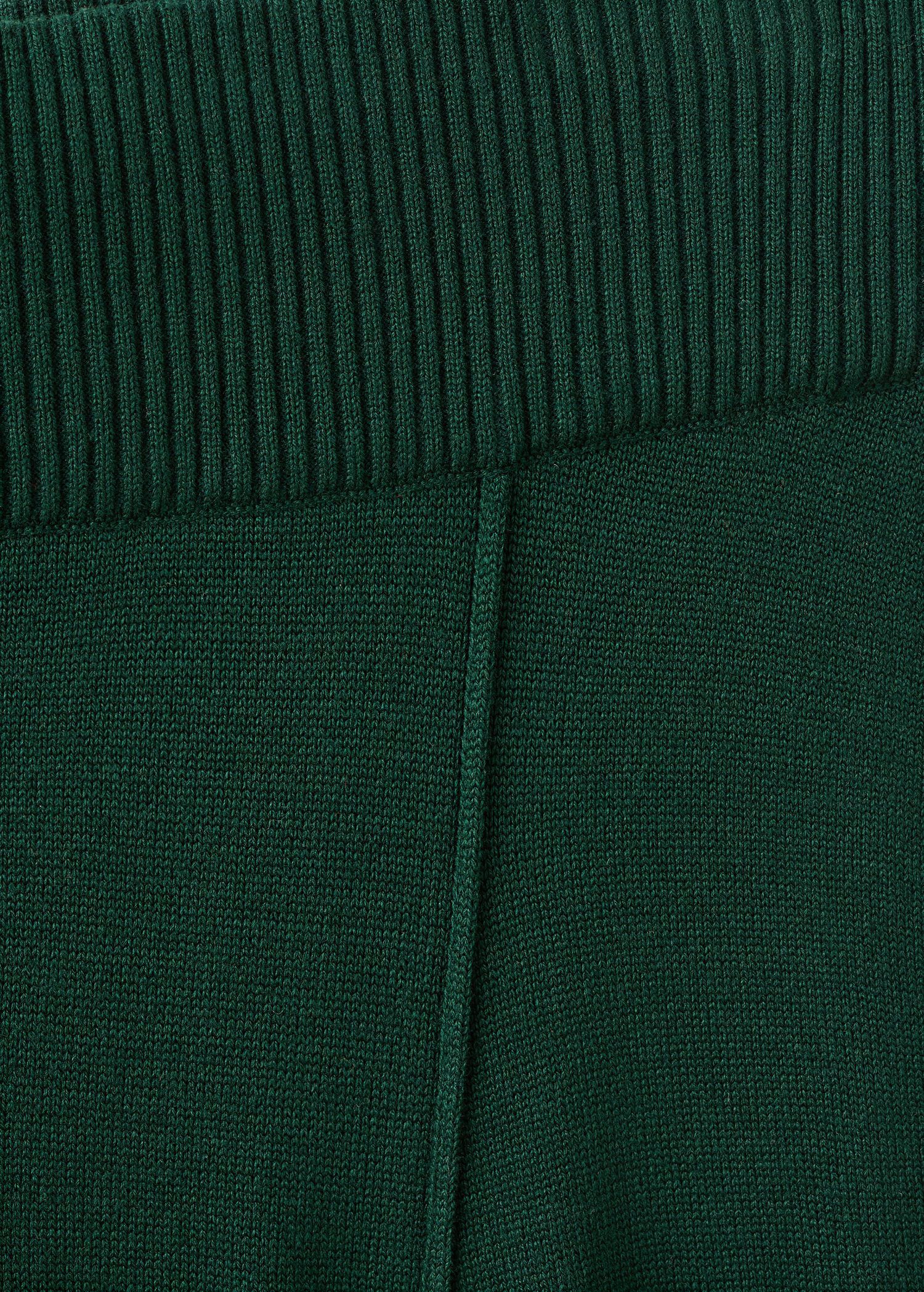 Knitted trousers with stitching det