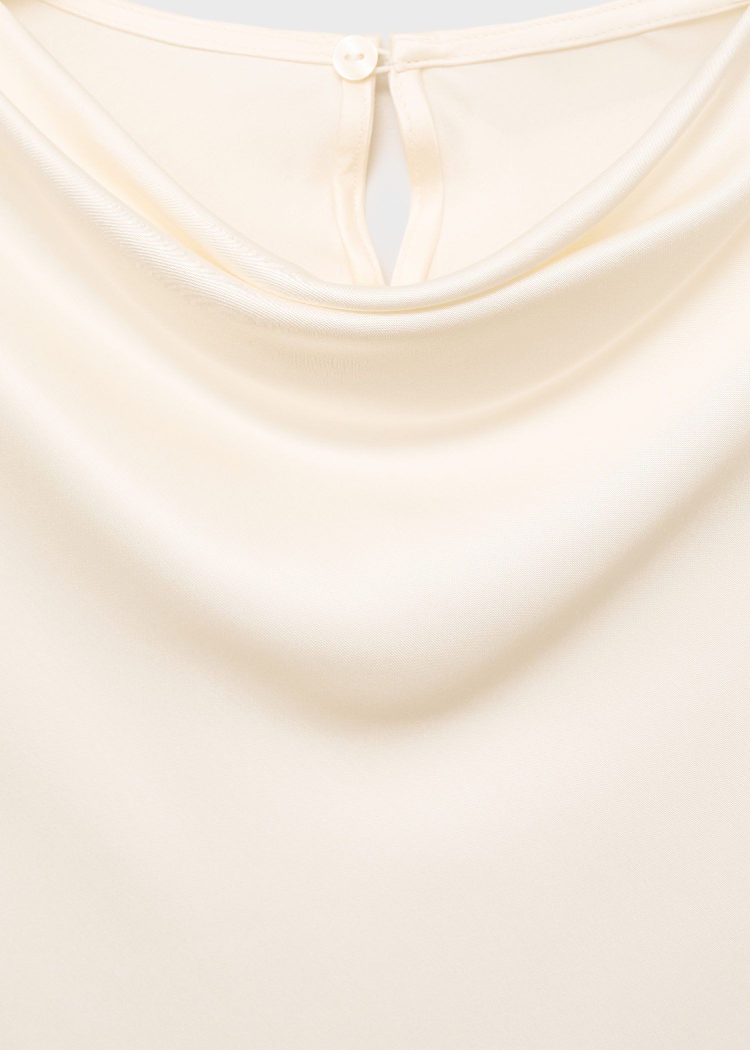 Satin blouse with draped neck