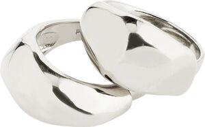 DUNE rings, 2-in-1 set, silver-plated