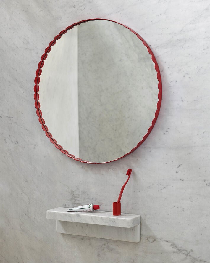 Arcs Mirror-Round-Red