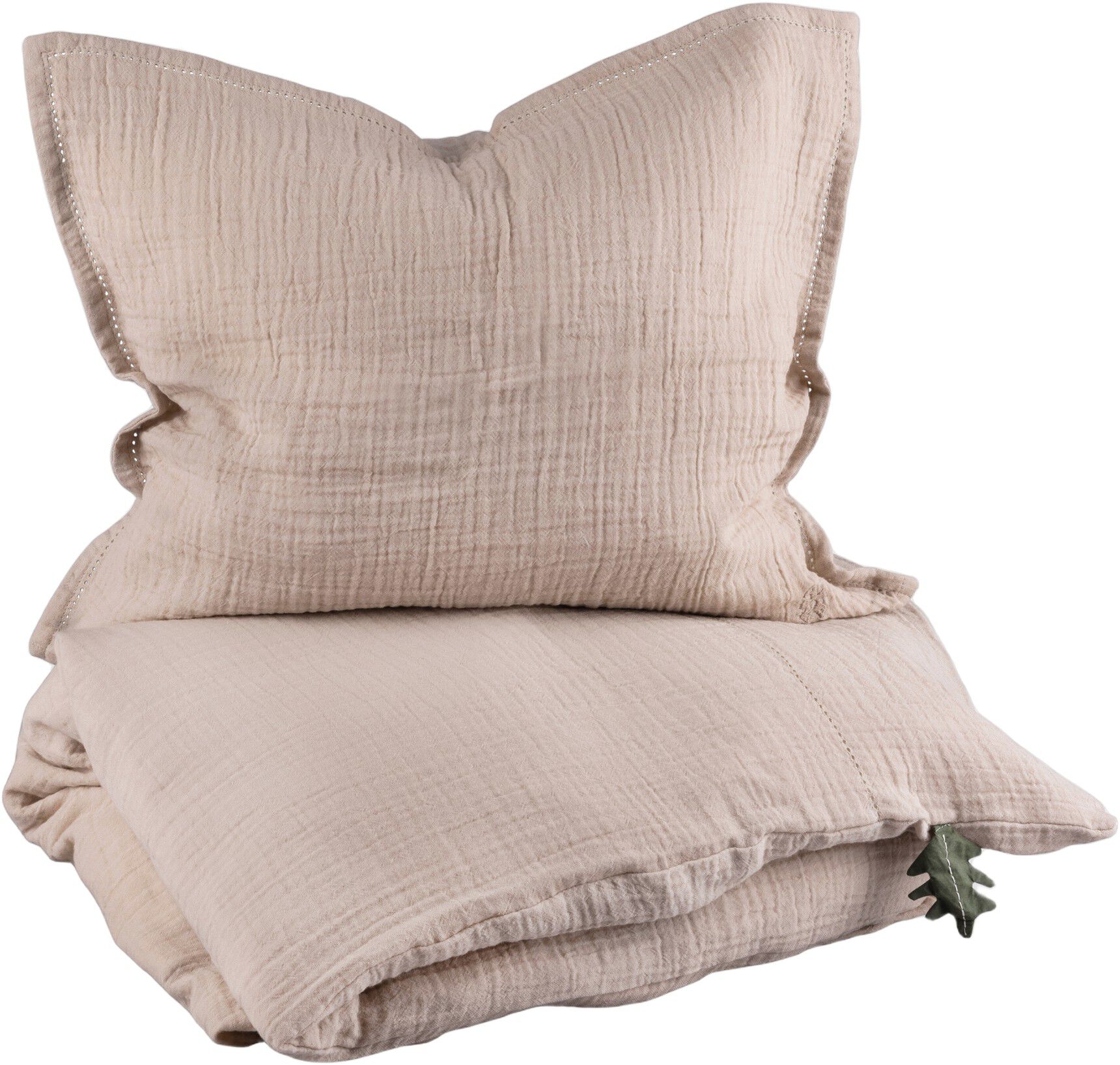 Senget&oslash;j, baby, musselin, seabreeze beige