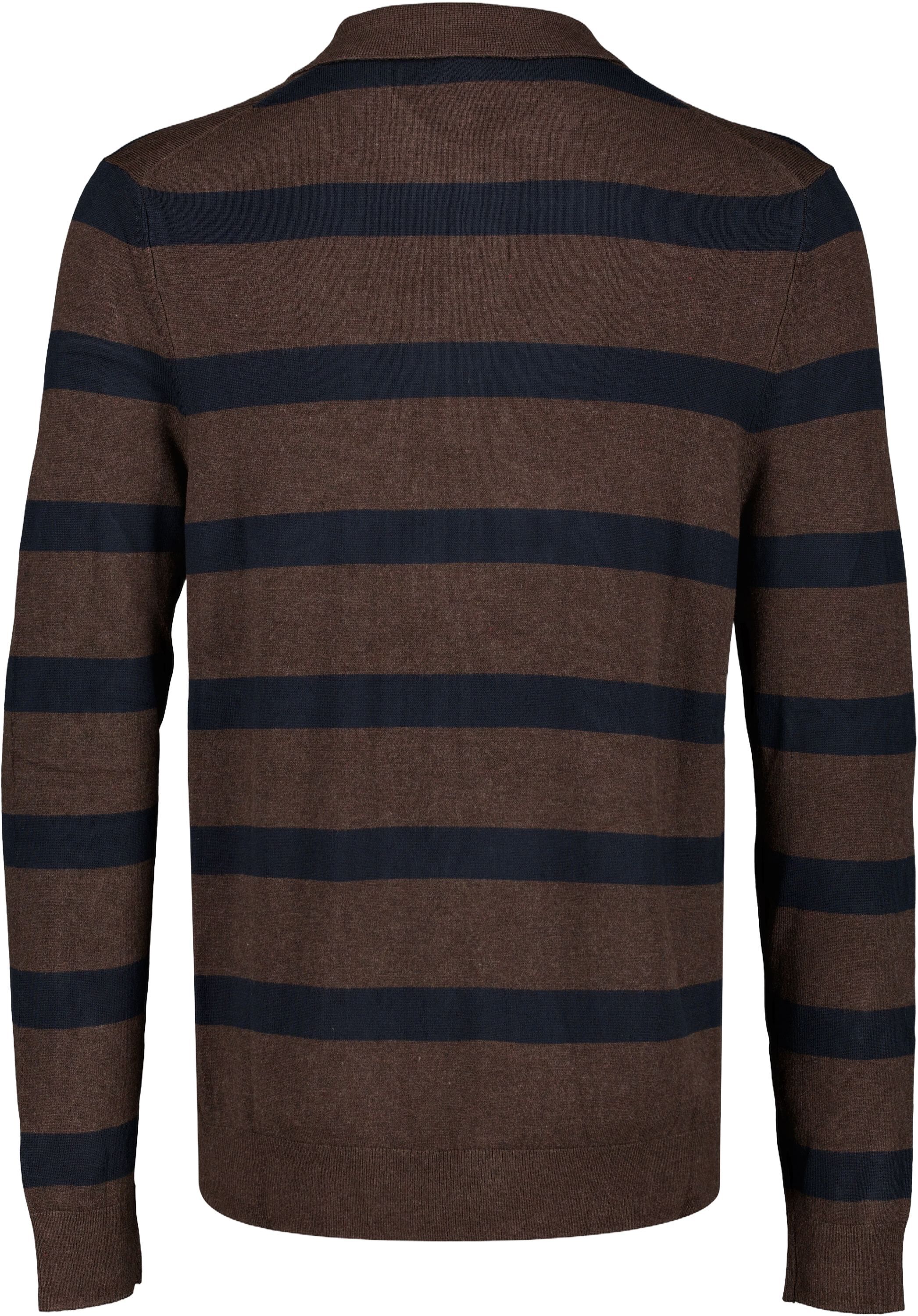 Ecovero striped L/S polo