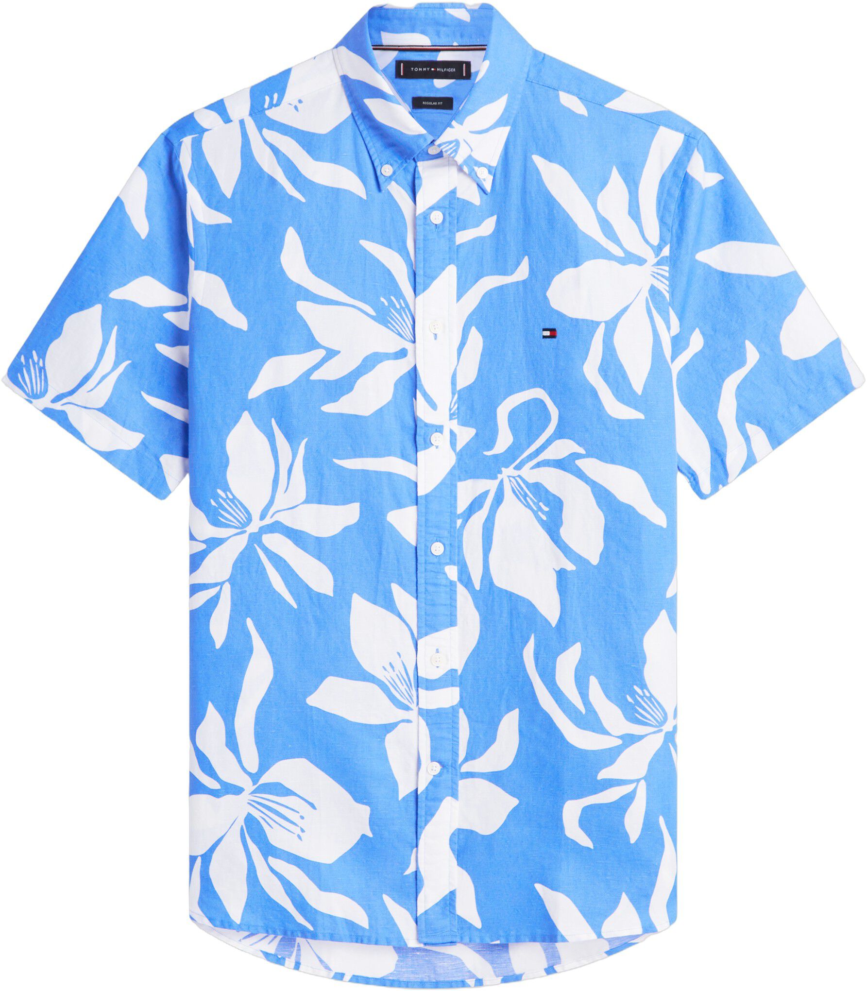 Regular Fit Linen Blend Short Sleeve Shirt