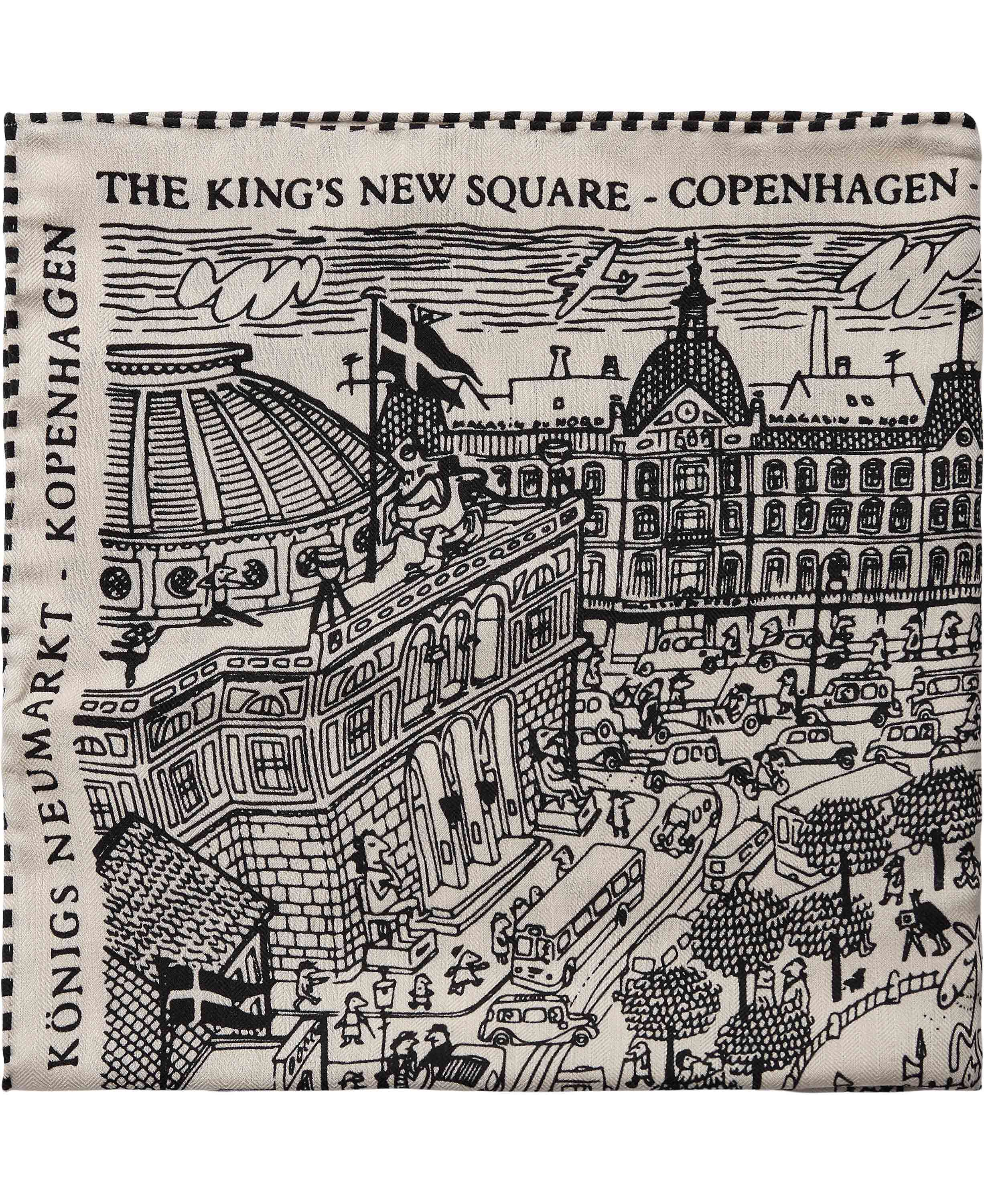 Geometric wool / silk Scarf - 61x61cm