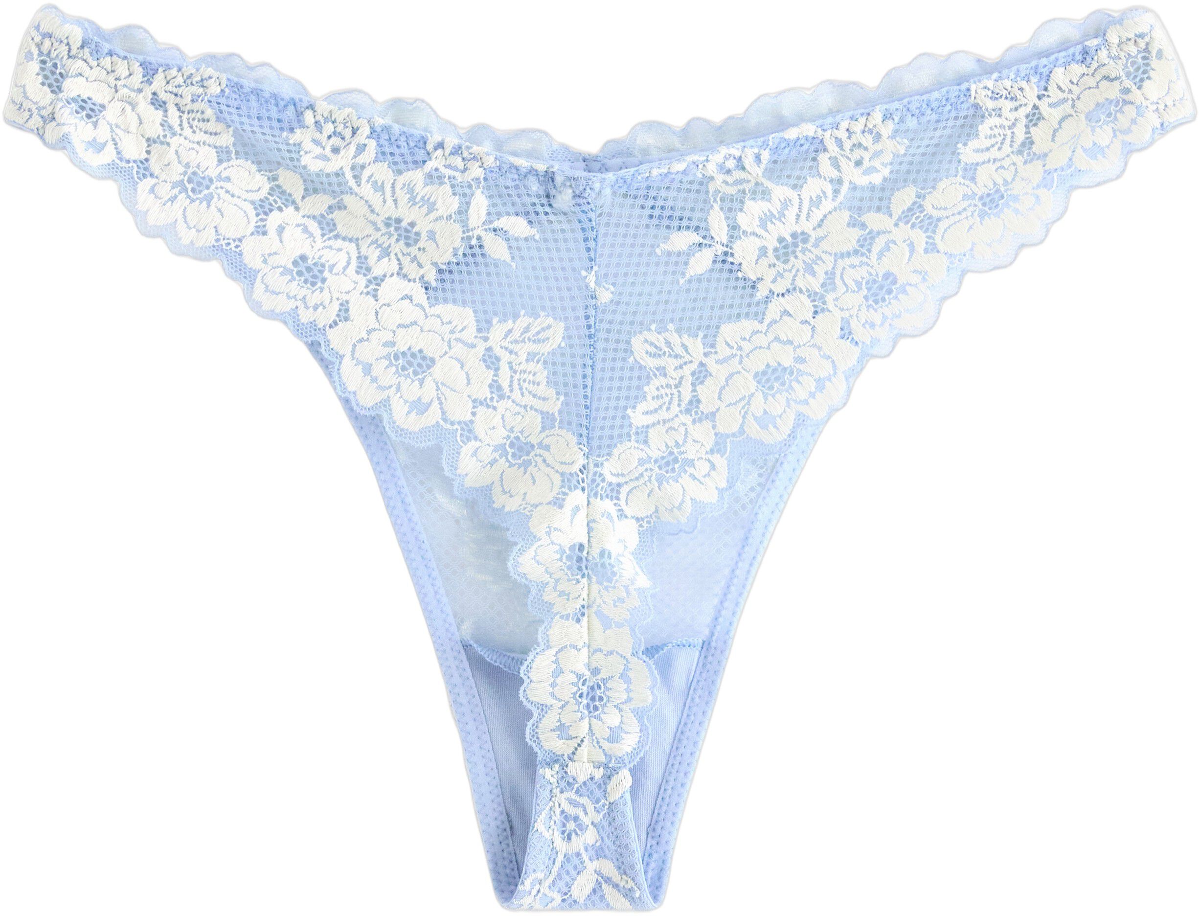 Thong with a regular waist and lace