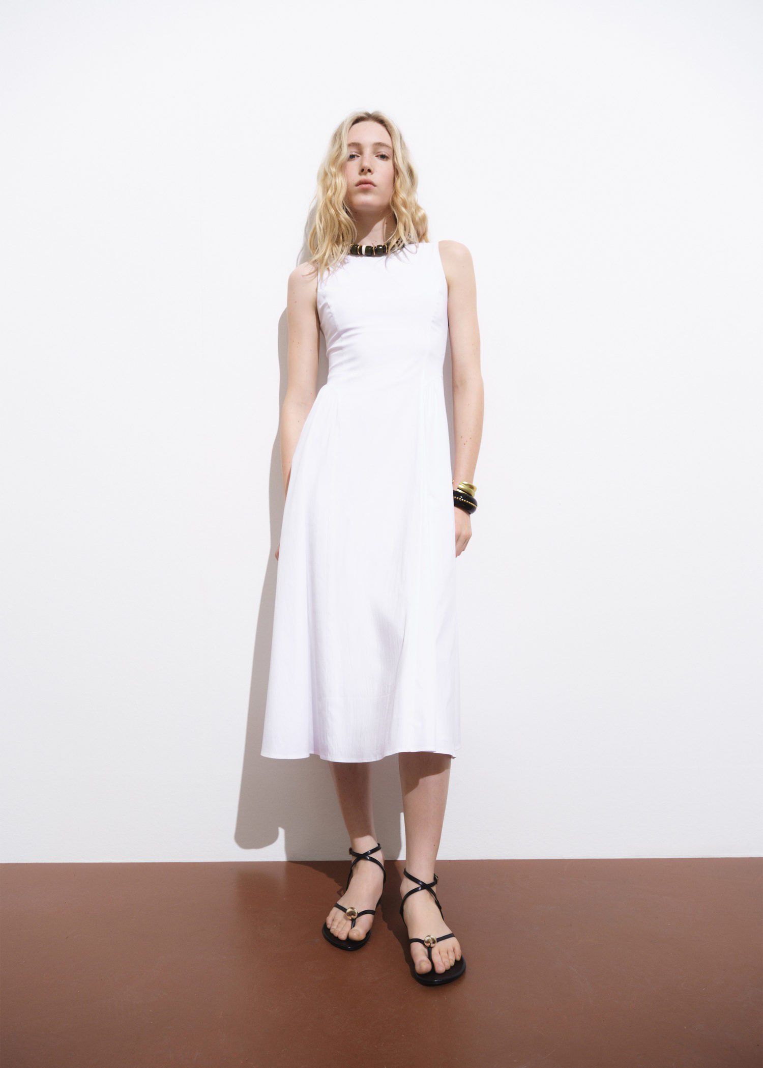 Flared midi-dress