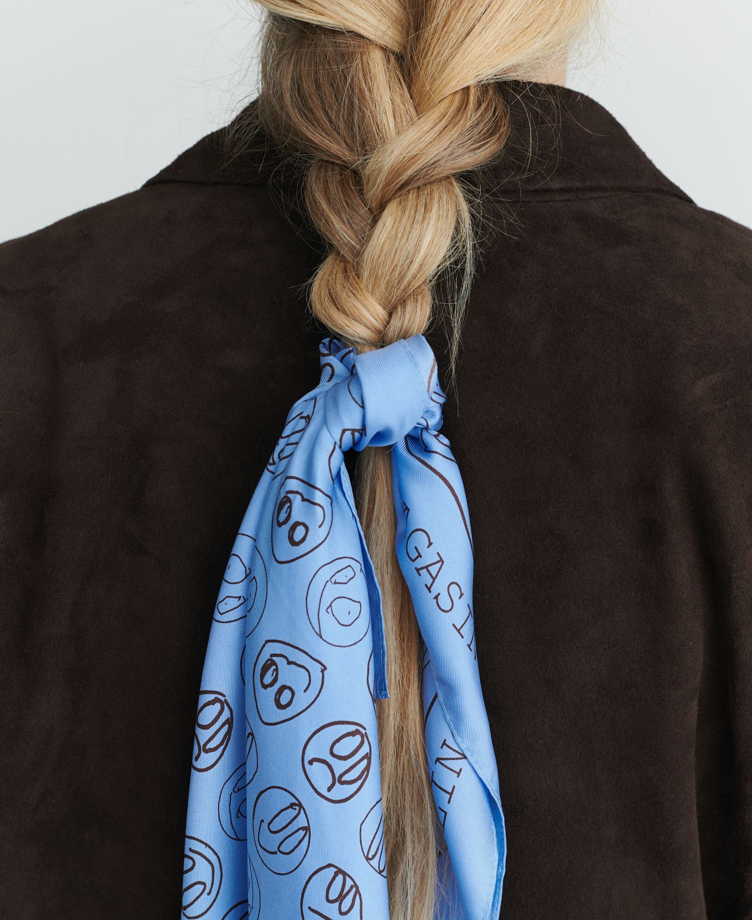 R&oslash;de Kors t&oslash;rkl&aelig;de - 53x53cm - 100% Silke