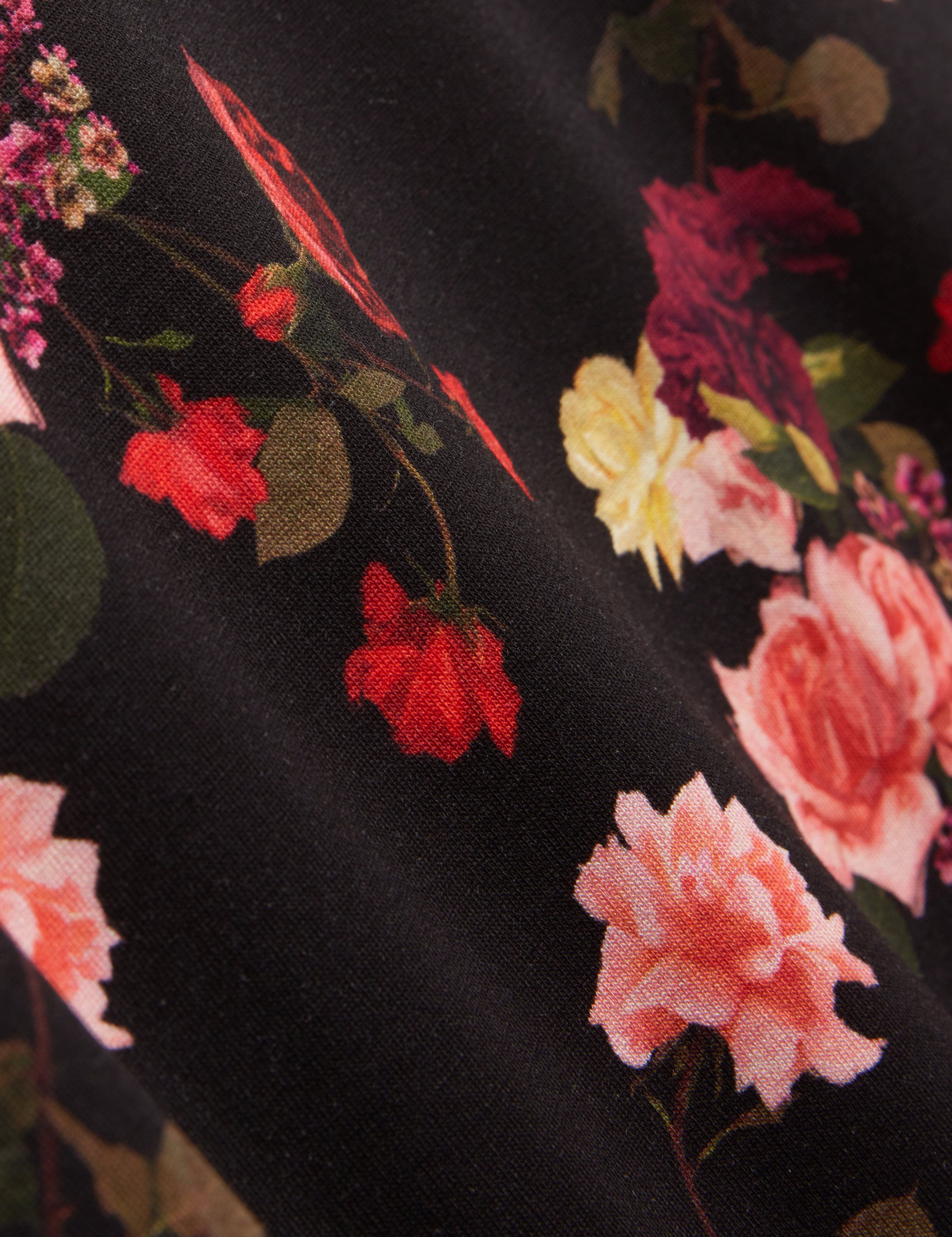MYLI Floral Printed Fitted Tee With
