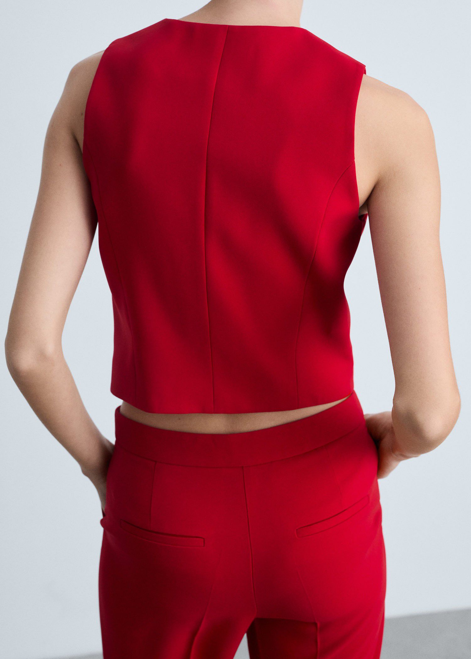 Suit waistcoat with buttons