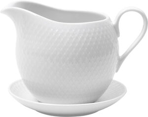 Rhombe Saucekande 67 cl hvid porcelæn