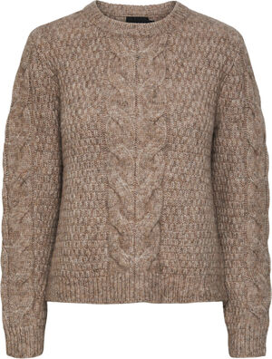 PCNINA LS O-NECK KNIT NOOS BC