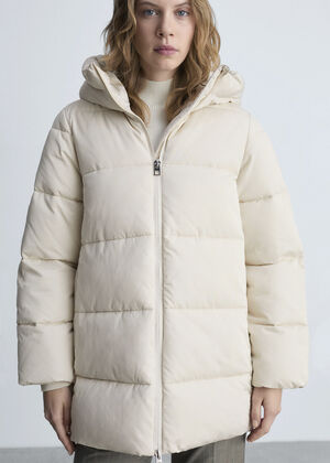 Hood quilted coat