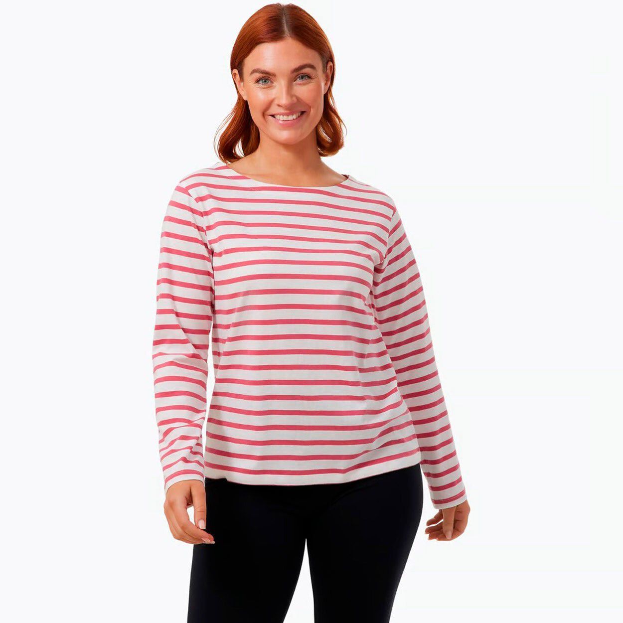 Rosa Lang&aelig;rmet T-shirt