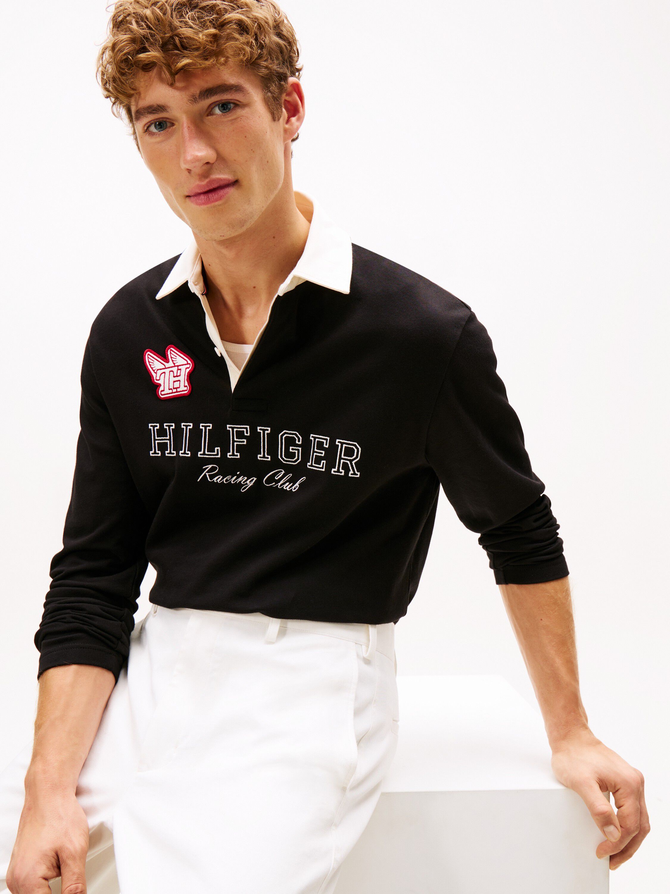 Logo Appliqu&eacute; Relaxed Rugby Polo Shirt