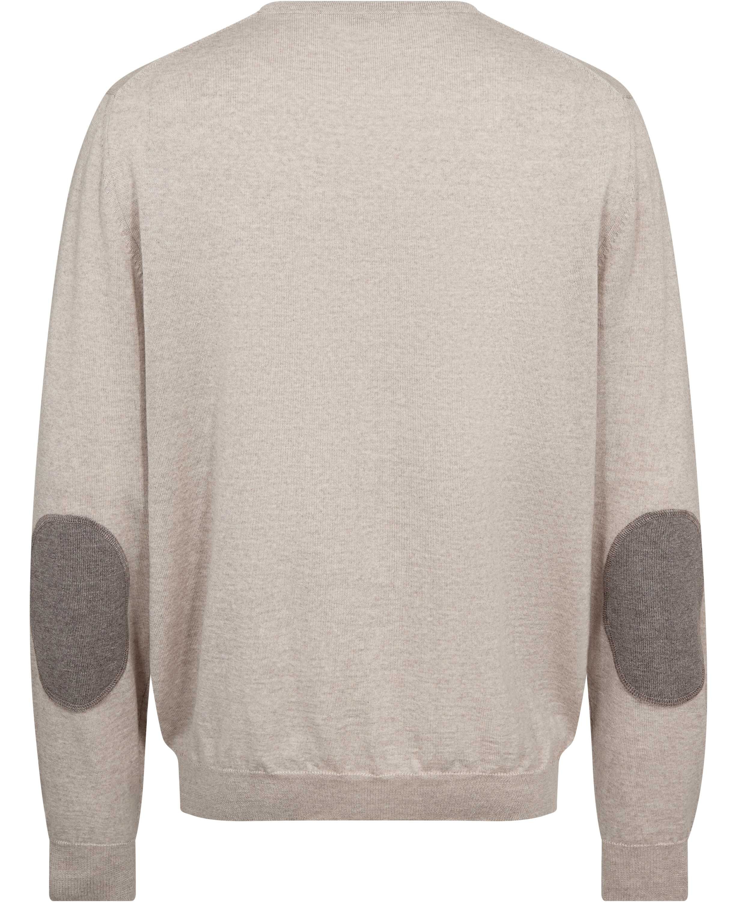 Sweater Knitted Crew Neck With Patch Merino Wool