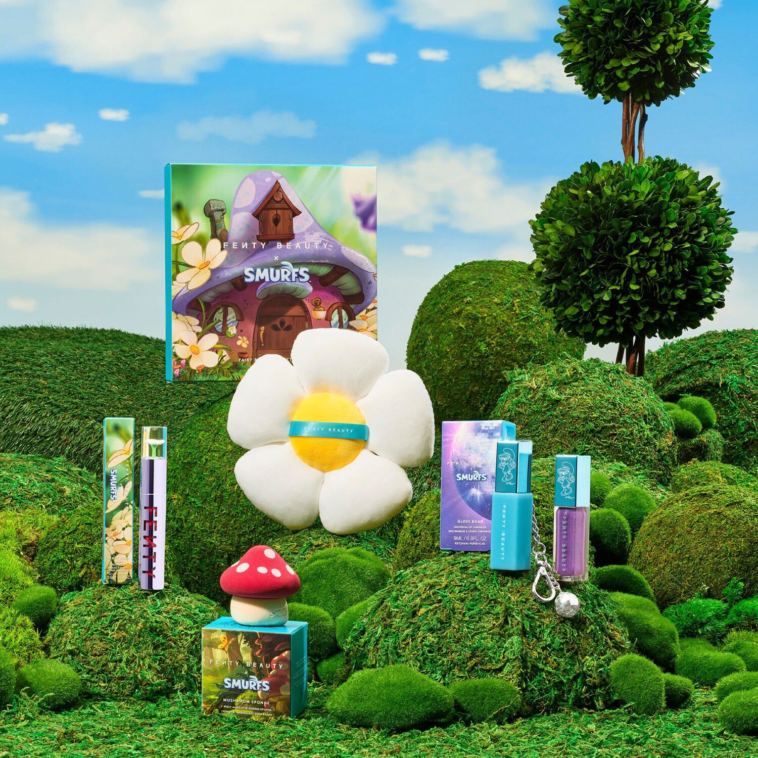 Fairy Bomb Smurfette Daisy - Glitrende blomster-pudderkvast