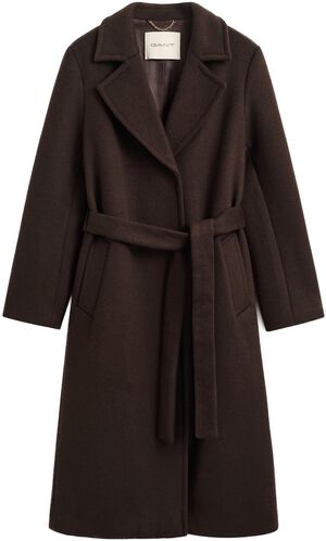 BELTED WOOL BLEND COAT