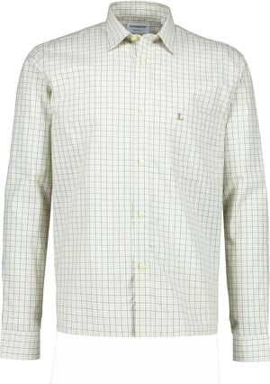 Plain check cropped shirt L/S