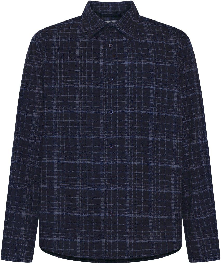 Dune regular merino check shirt