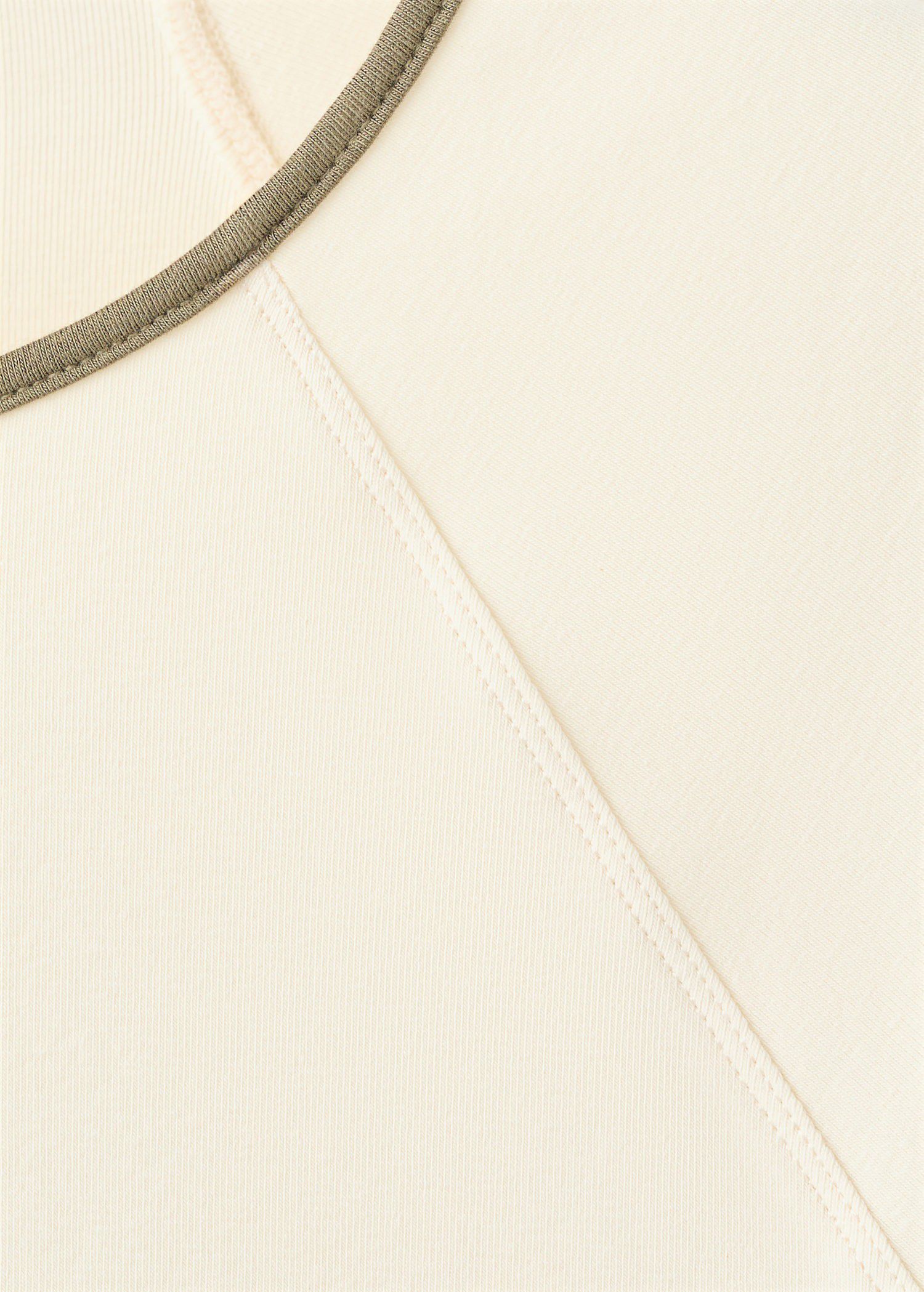 Cotton T-shirt with contrast piping