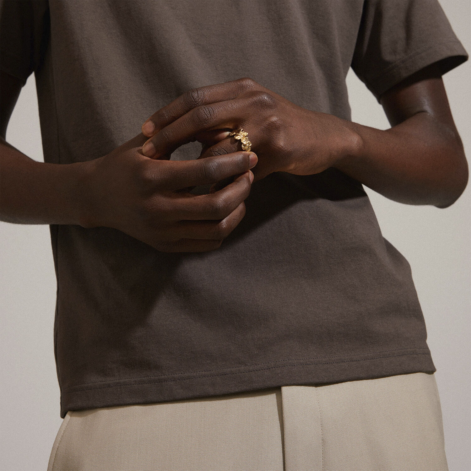 ECHO recycled ring gold-plated