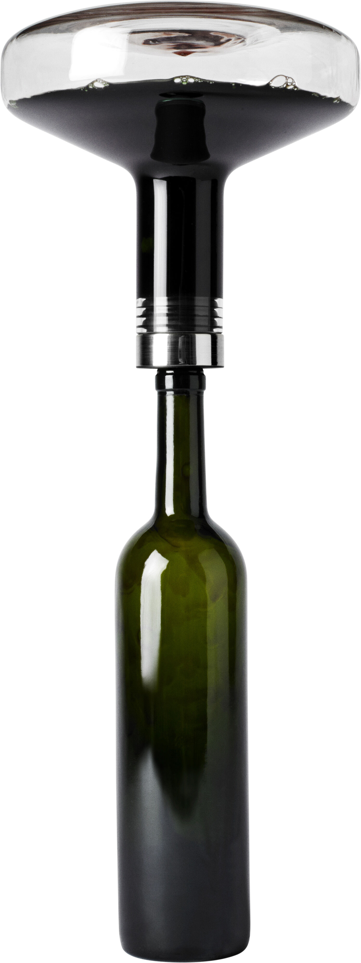 Wine Breather, Deluxe, Clear/Steel