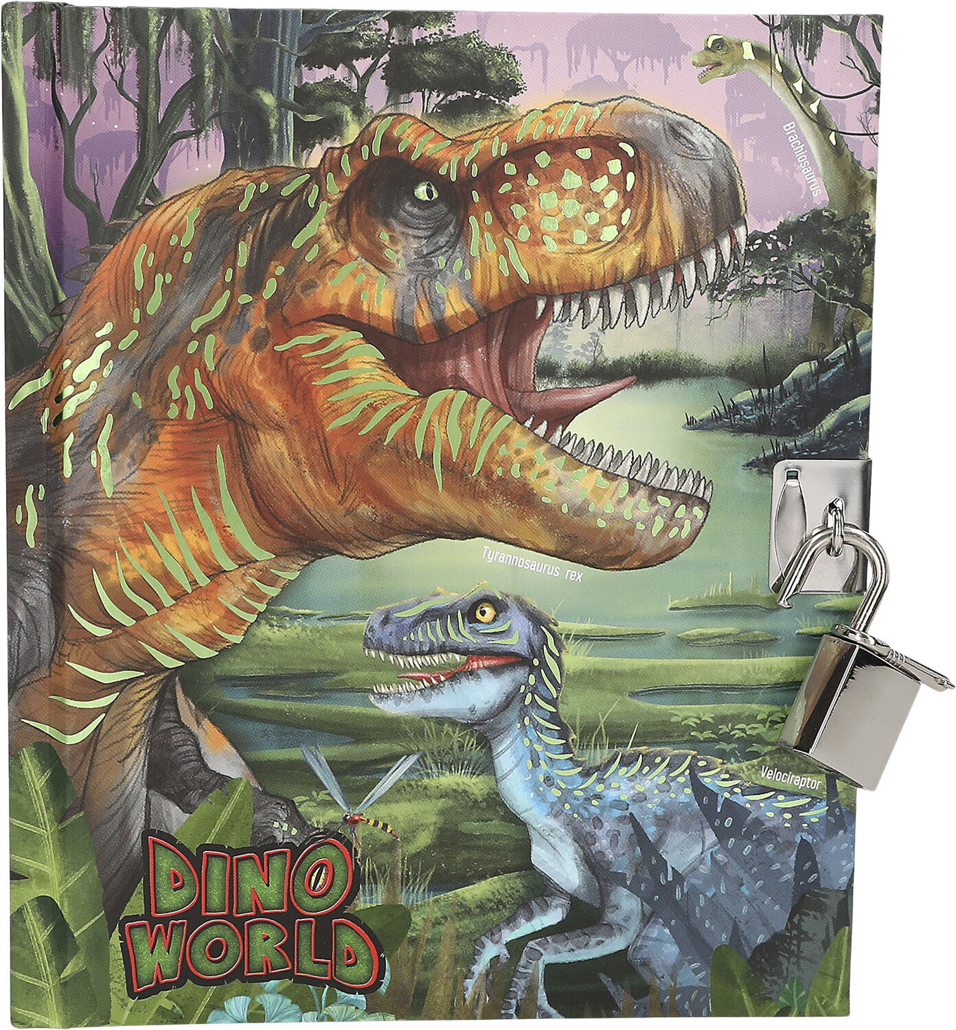 Dino World Dagbog m/h&aelig;nge